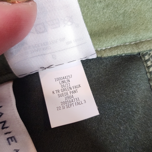 Janie and Jack Faux Suede Green Pull On Pants Kids Size 6 - Picture 9 of 11